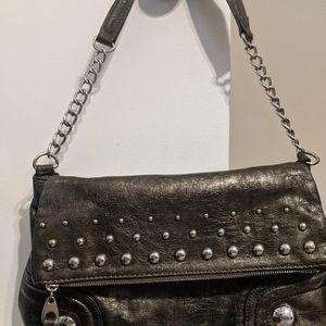 Nicole studded metallic handbag